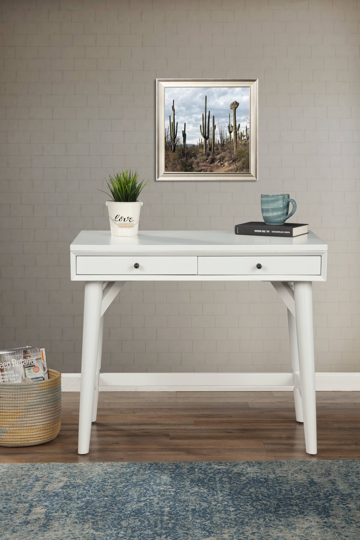 White Mini Desk J681