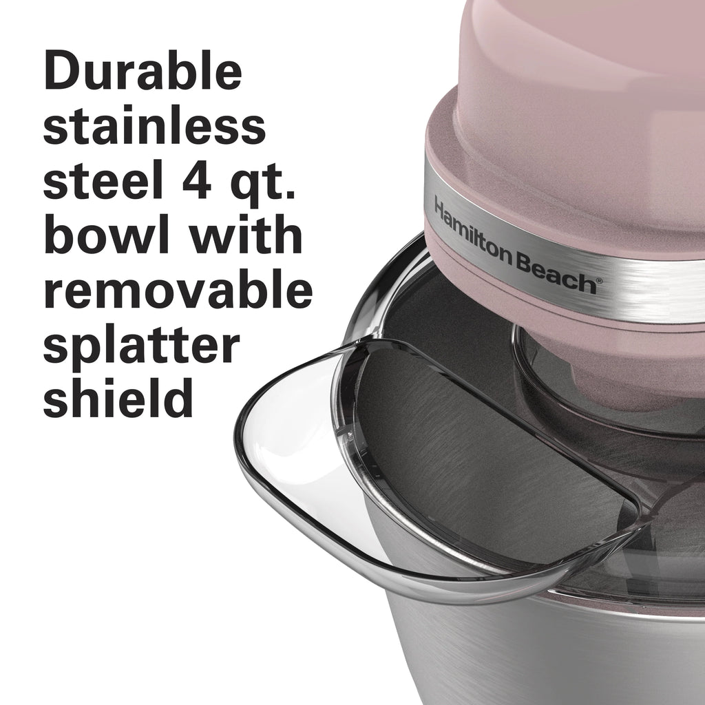 4 Quart Stainless Bowl Electric Stand Mixer V3712