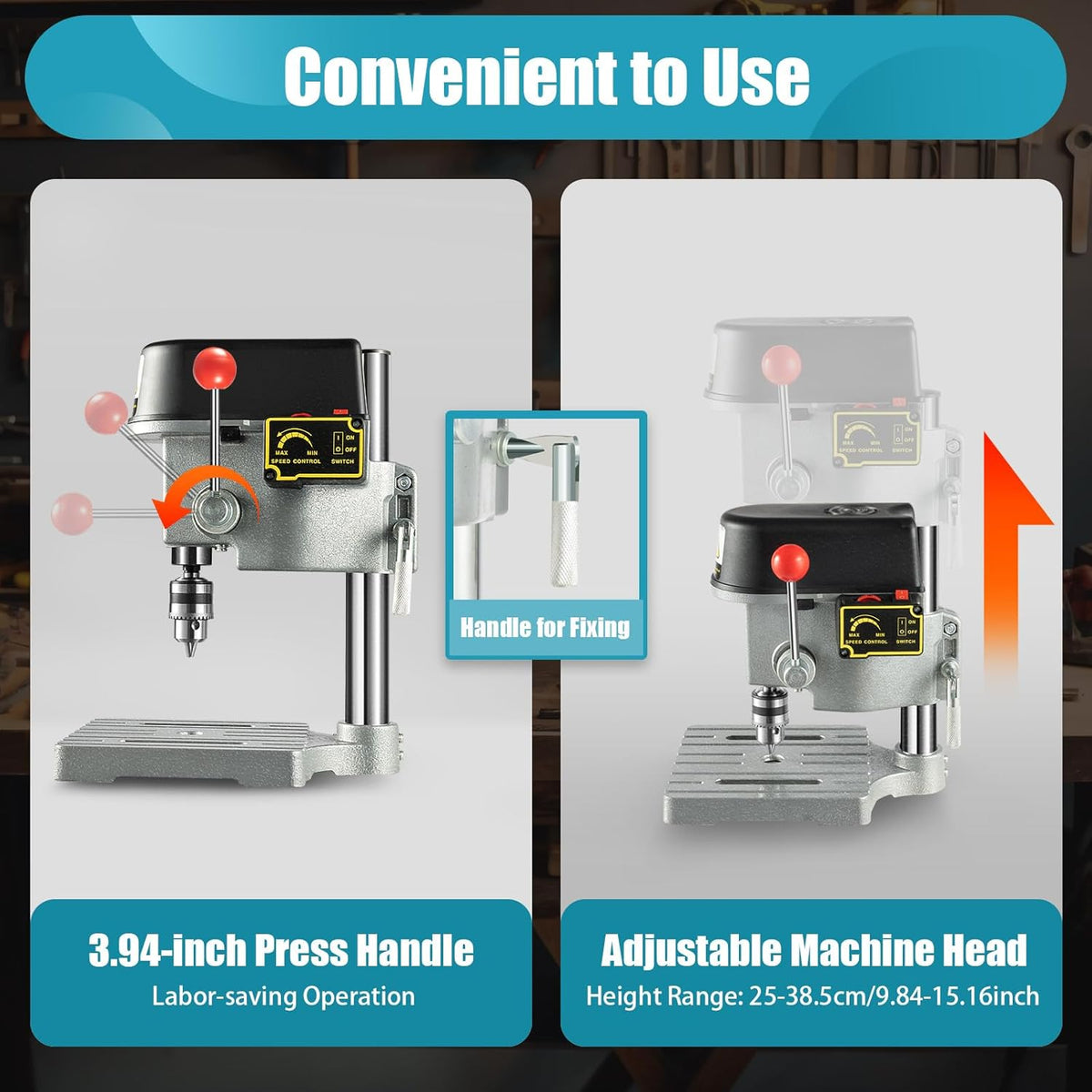 3-Speed Adjustable Benchtop Drill Press C700830