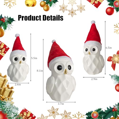 3 Pcs White Ceramic Christmas Village Houses D198237