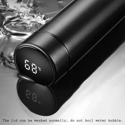 Black Steel 500 ml Water Bottle G388