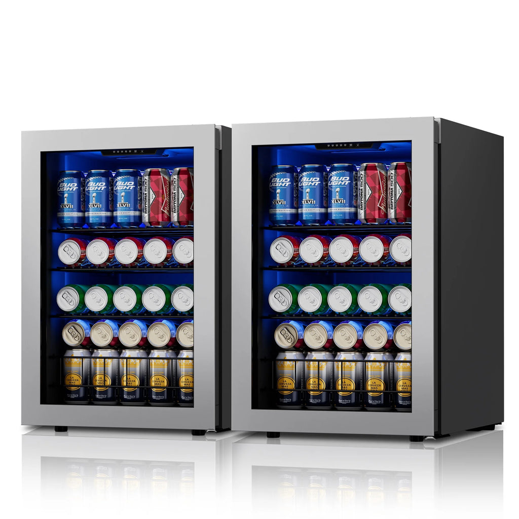 160 Can Freestanding Beverage Refrigerator with Glass Door X980181