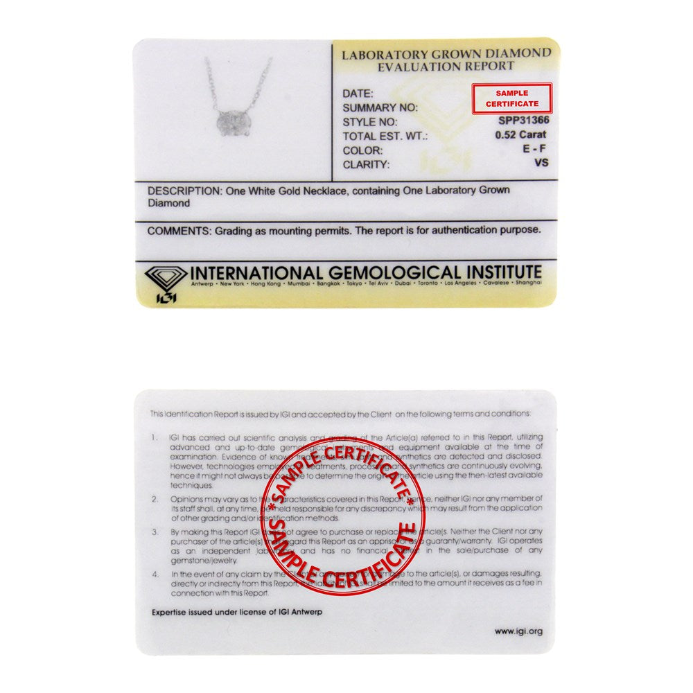 10K White Gold 1/2 cttw Lab Grown Diamond Pendant Necklace R842494