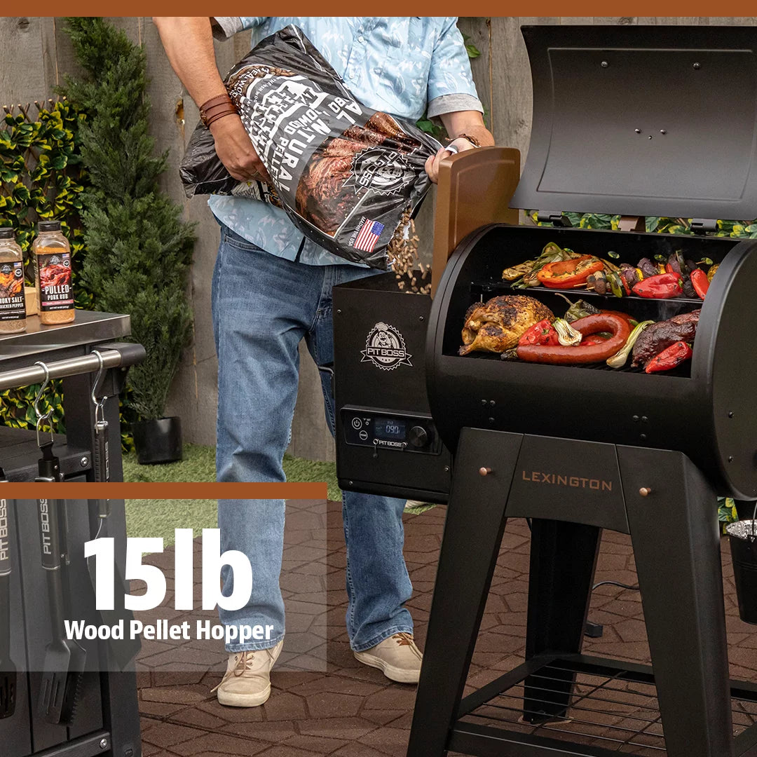 500 Sq in Wood Fired Pellet Grill and Smoker Y43984