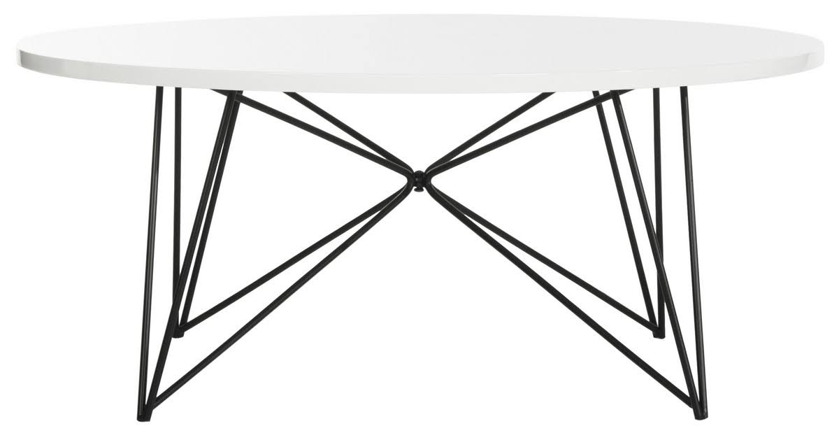 Lacquer White Coffee Table D779