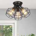 3-Light Black Semi-Flush Mount X972229