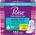 Ultra Thin Incontinence & Postpartum Pads with Wings, 3 Drop Light Absorbency, Regular Length, 132 Count E2590