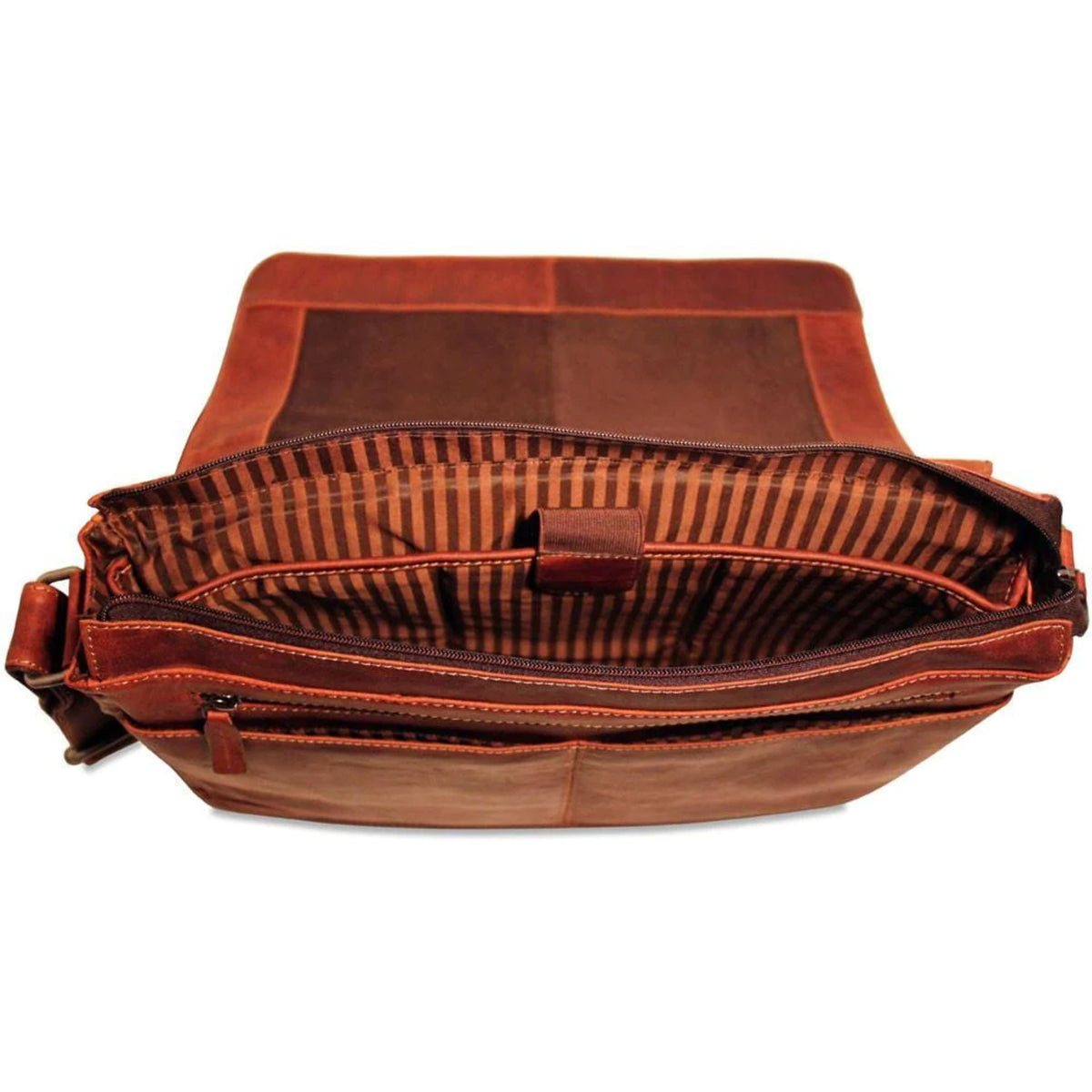Honey Hand-Stained Buffalo Leather Messenger Bag X531542