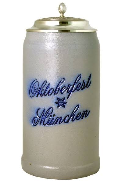 Oktoberfest München salt-glazed 1.0L with Lid H5929