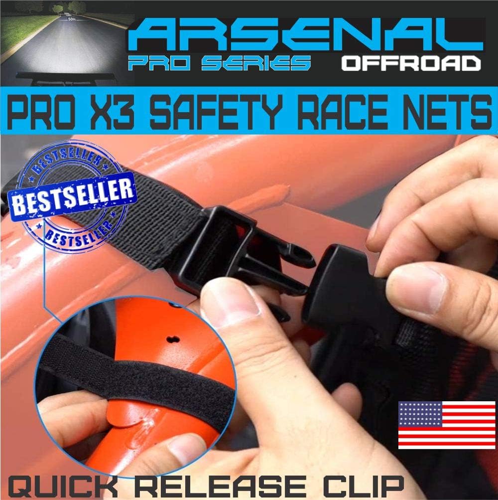 Window Safety Race Nets for Can Am Maverick X3 & X3 Max, Drive & Passenger Side (1 Pair) M643