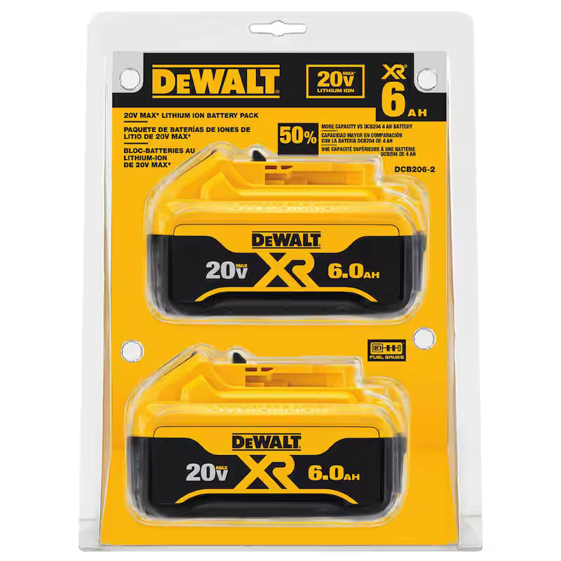 20V MAX XR Lithium-Ion 6.0Ah Battery Pack 2 Pack N62376