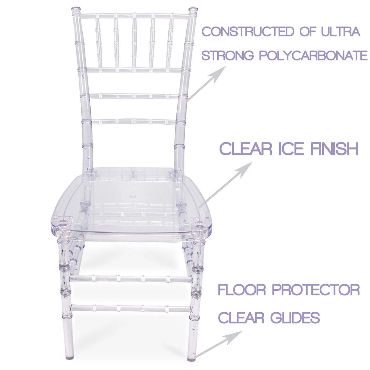 Transparent Acrylic Clear Stackable Chair Z37859
