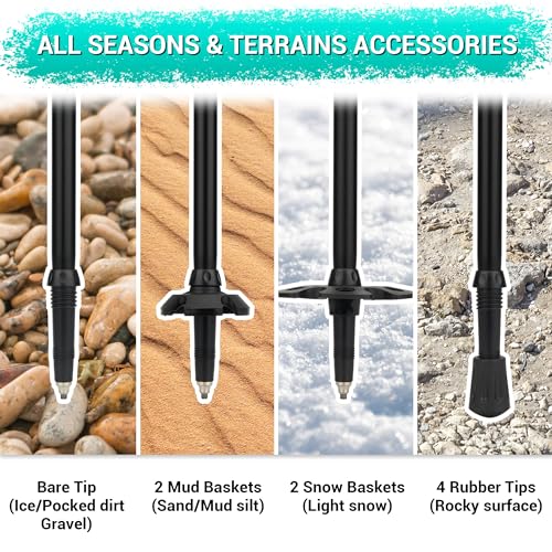 Lightweight 7075 Aluminum Trekking Poles with Cork Grip E786