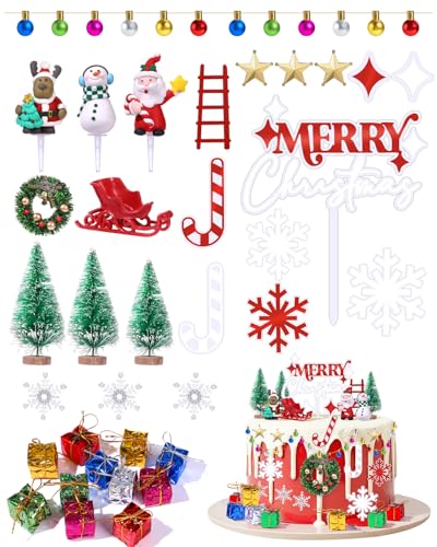36 PCS Christmas Cake Decorations Kit U169931