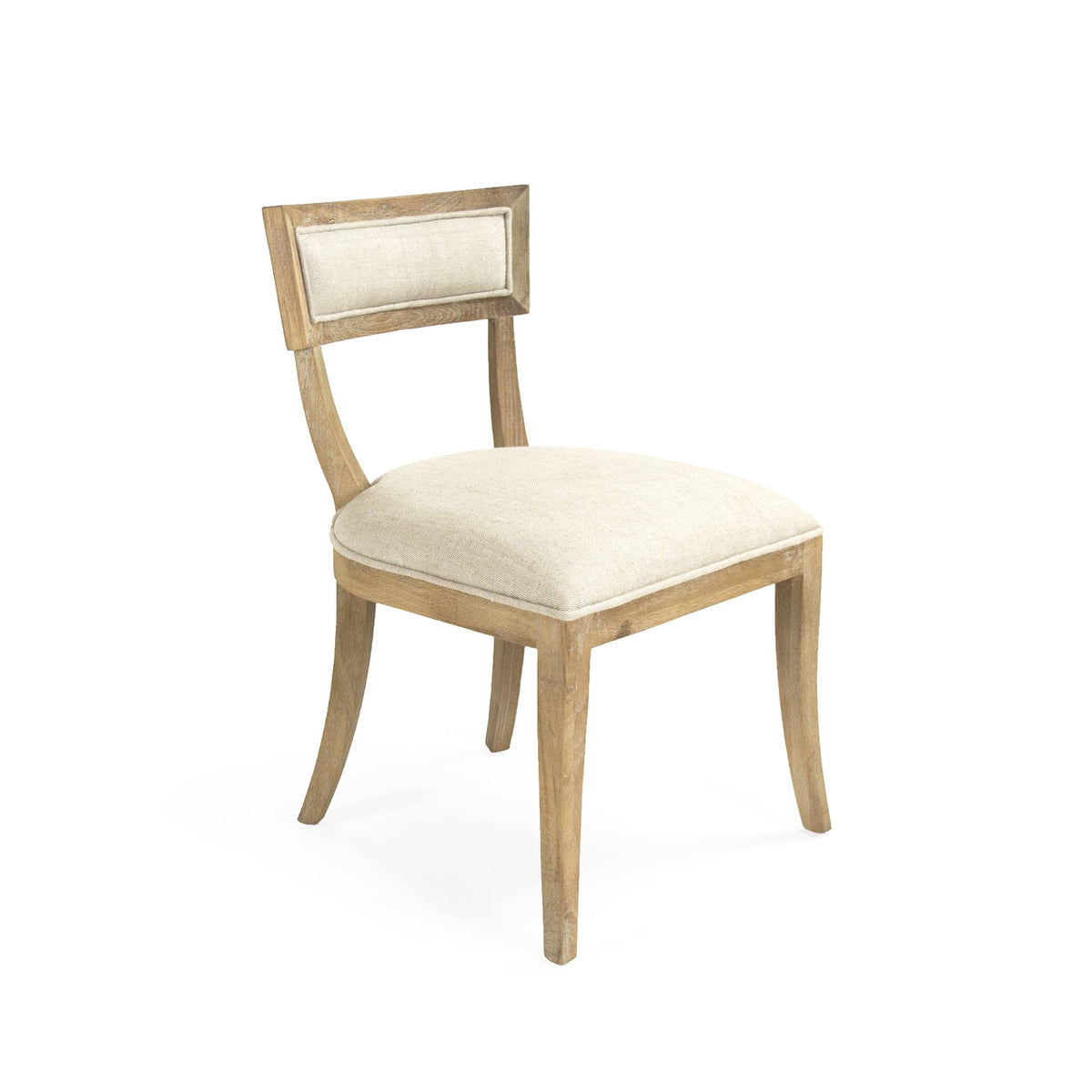 Natural Cream Linen Side Chair S11052
