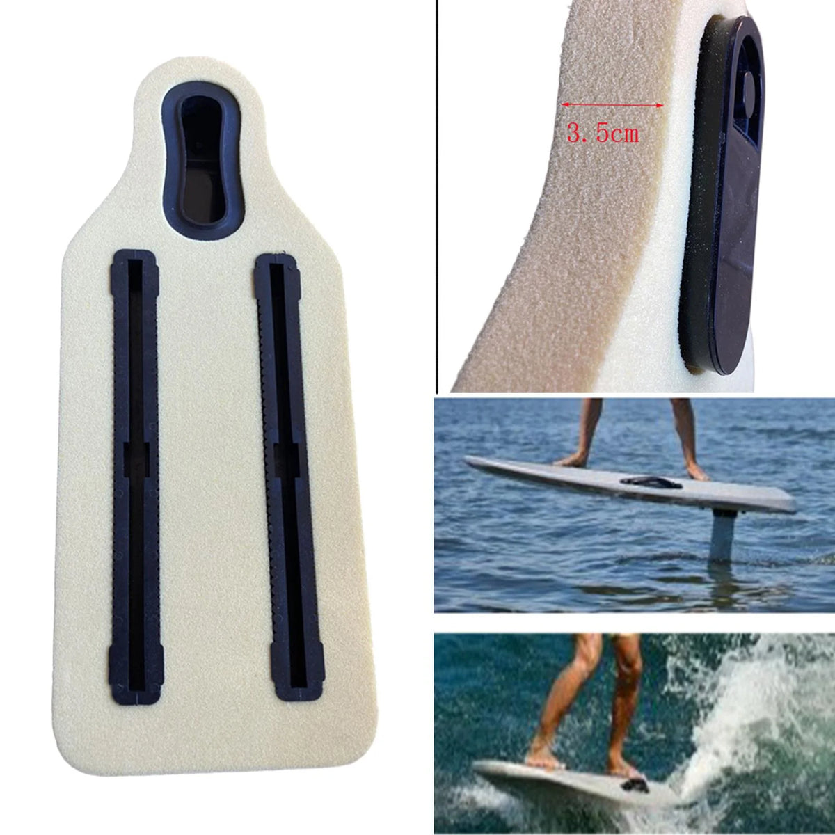 10 inch Hydrofoil Board Surfboard with Reinforced Base Fin Case and Tail Rudder O98088