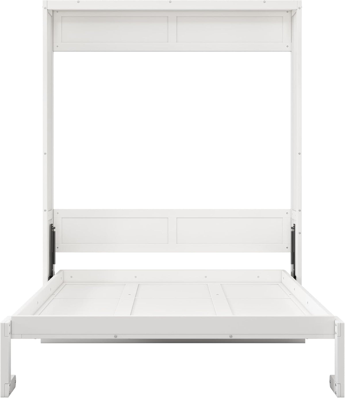 White Queen Size Murphy Bed with Desk E8733