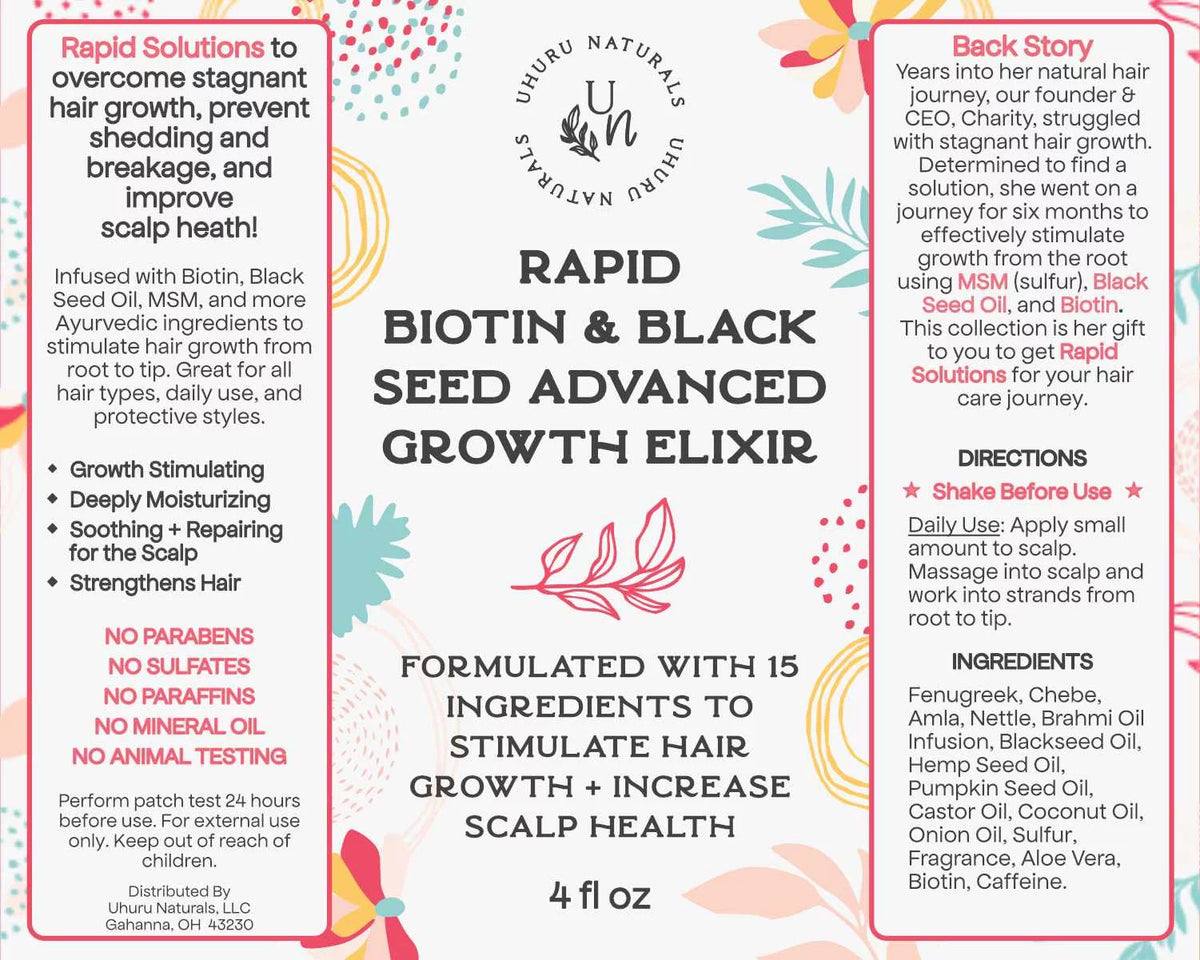 100% Natural Hair Growth Spray and Hair Growth Oil Q3009