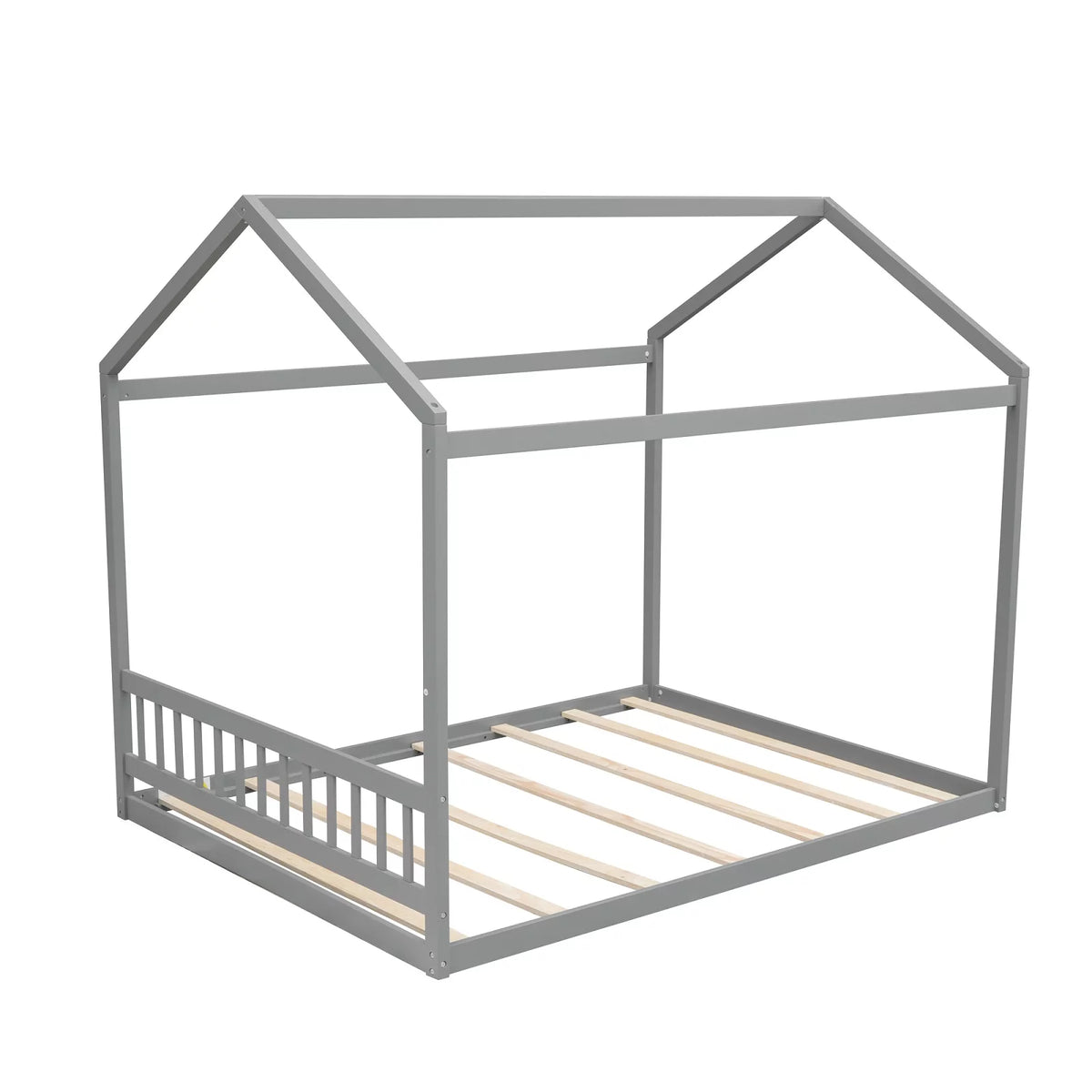 Queen Size Wood Tent Bed with Roof C406594