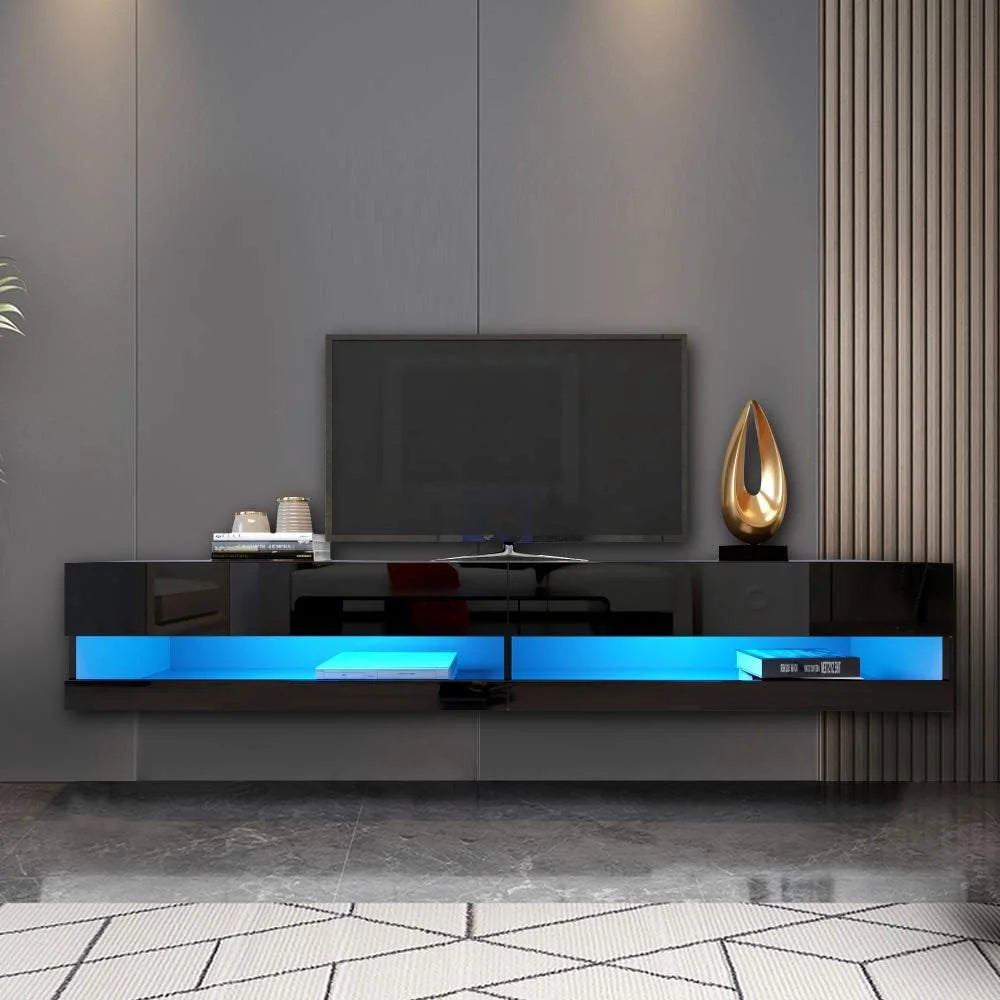 Wood Floating LED TV Stand for 80 Inch TV G37448