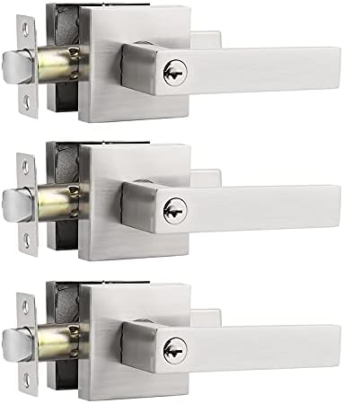 10 Pack Satin Nickel Door Locks Privacy Function Interior Door Handles N1557