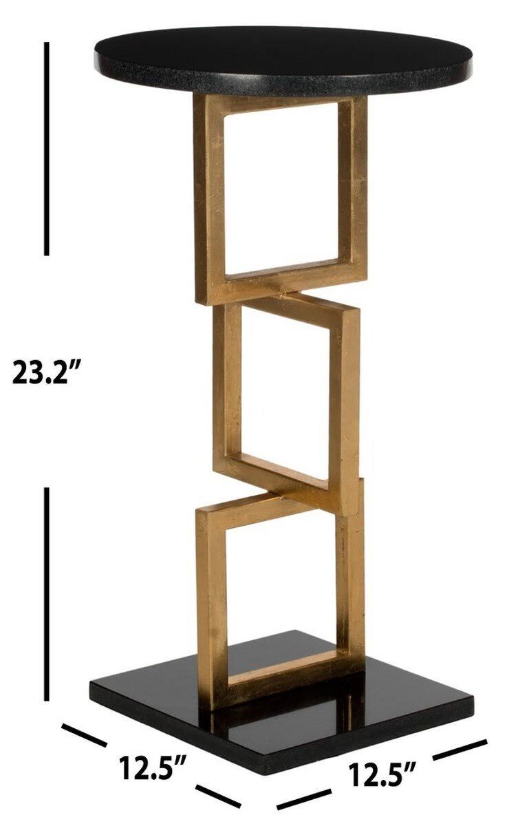 Gold Black Accent Table N698
