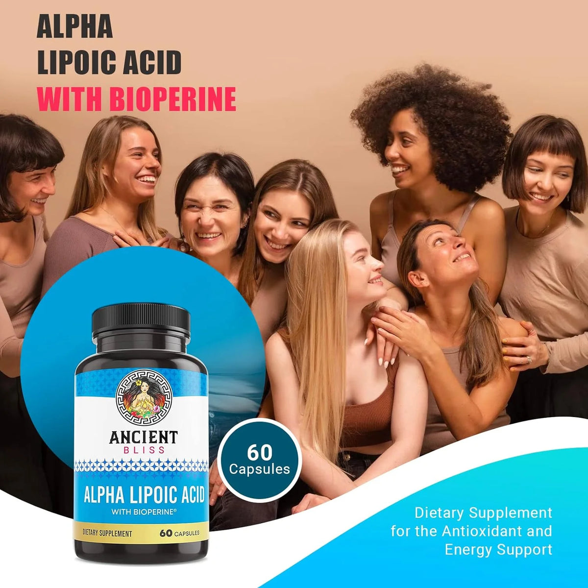 Alpha Lipoic Acid Supplement 600mg 60 Vegan Capsules B465108