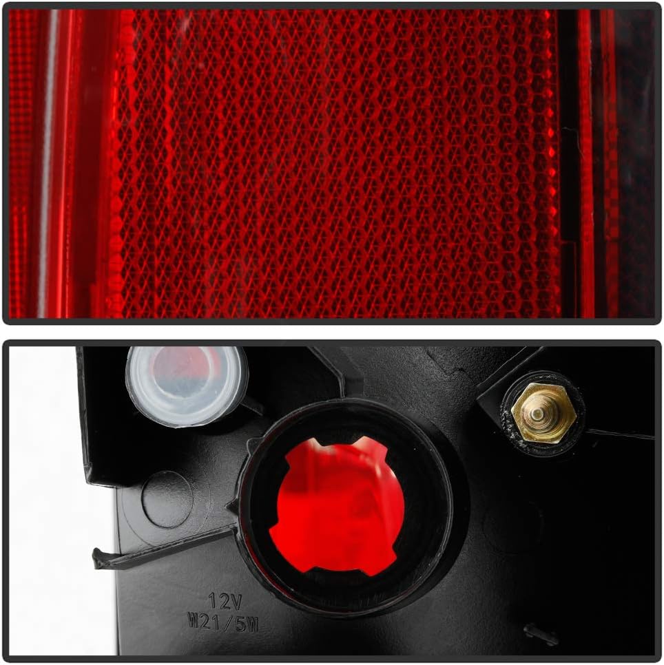 Dark Red Tail Lights Assembly Pair Set Z976085