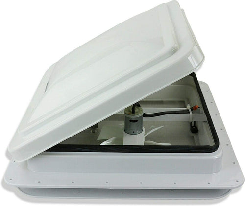 12 Volt RV Roof Vent Fan with White Lid W362633