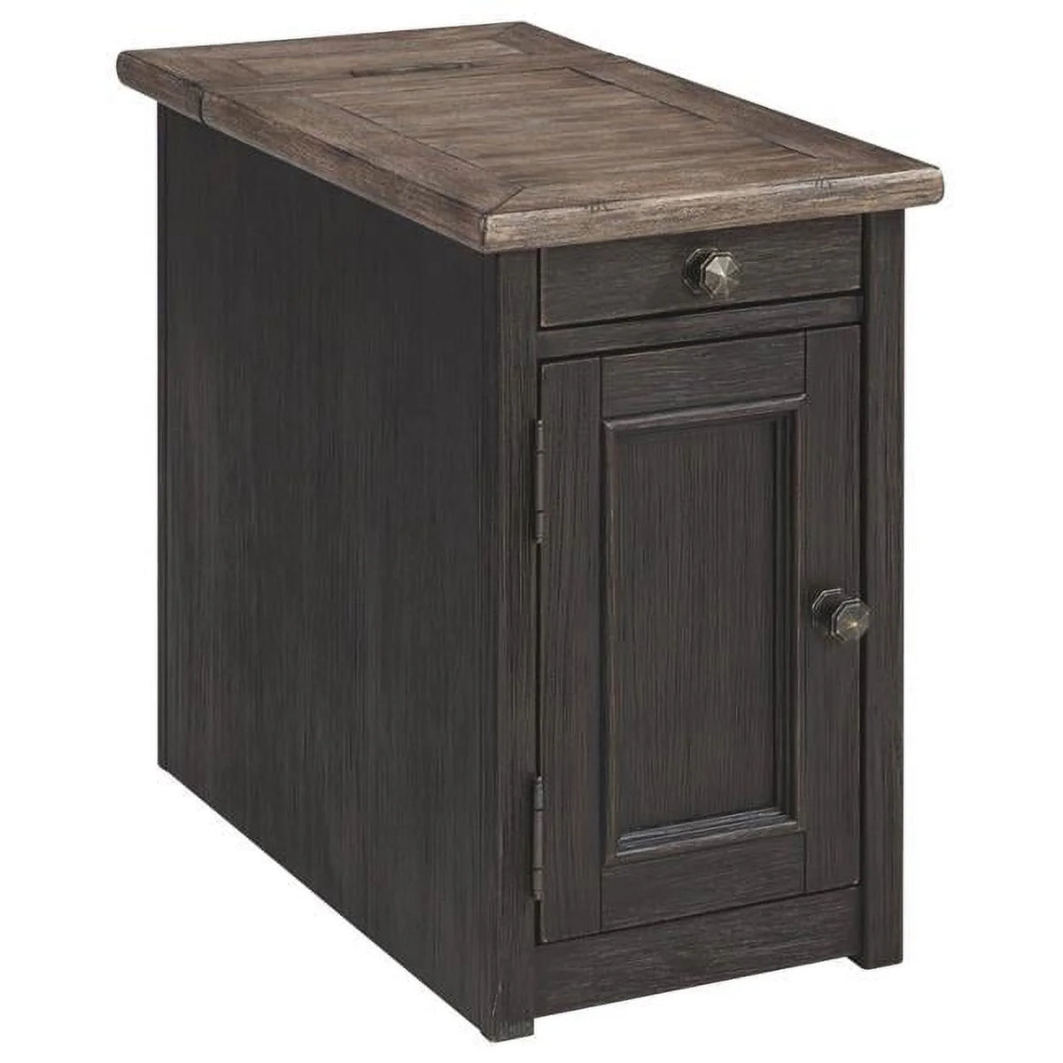 Wooden End Table with 2 USB Charging Ports H6010