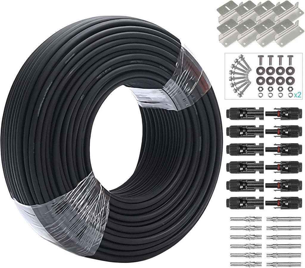10 AWG 40 Feet Solar Extension Cable with Female and Male Connector E43222