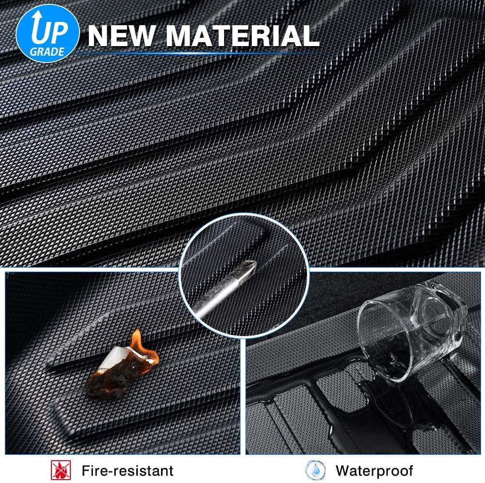 Custom Fit All Weather Rubber Floor Mats 2 Row Set Black B6892