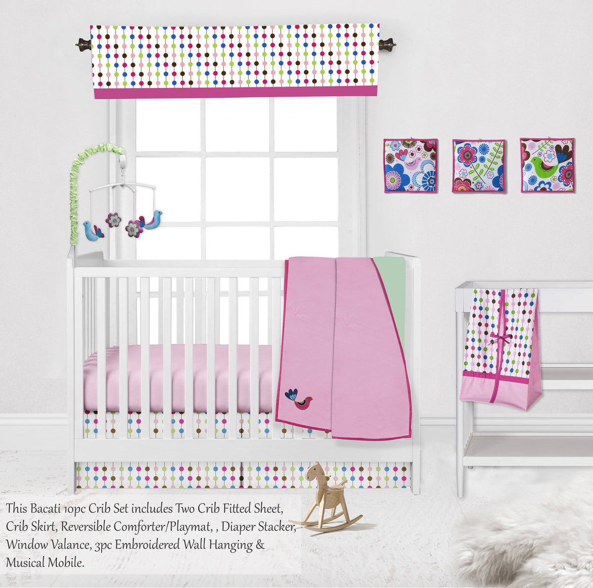 10 PC Crib Bedding Set Q823