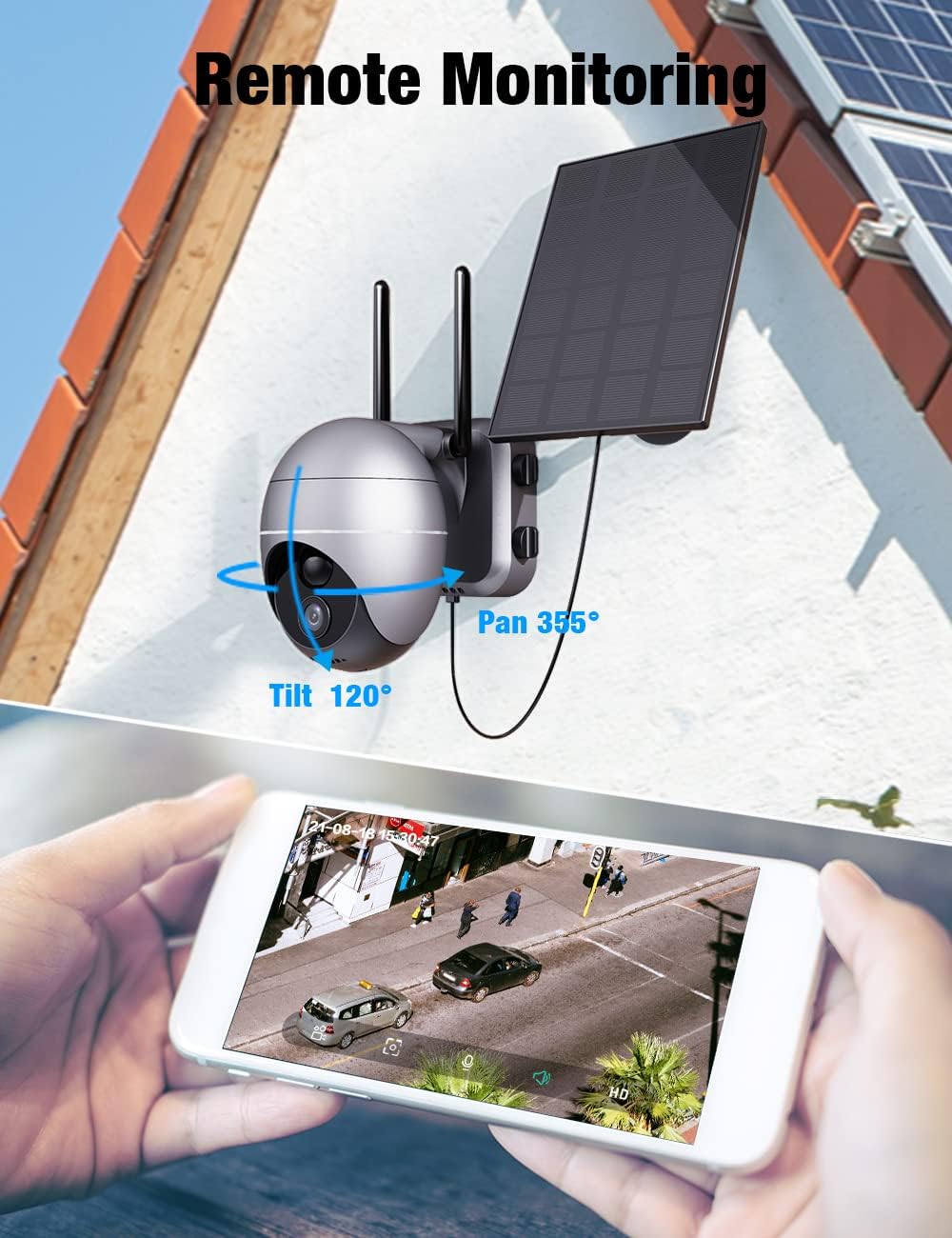 Wireless Outdoor Solar Security Camera with Battery M503