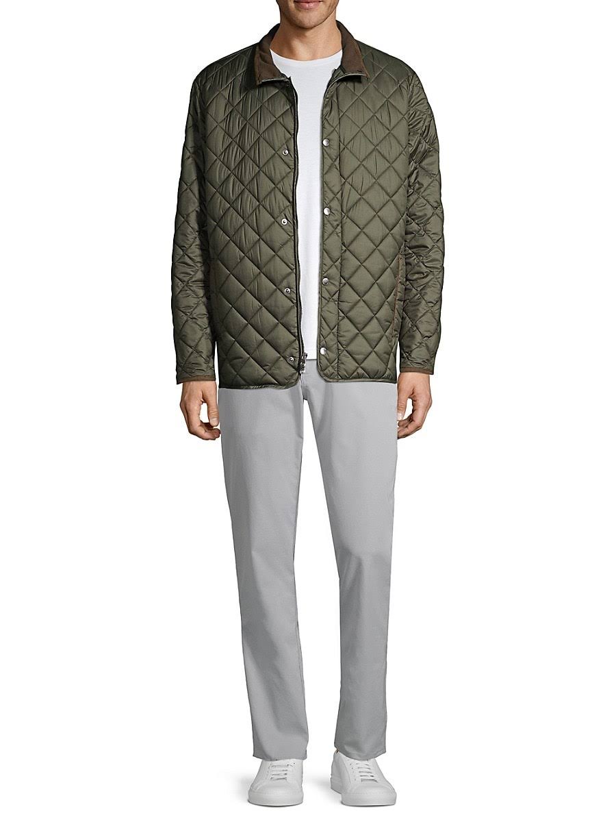 Black Quilted Travel Coat F473722