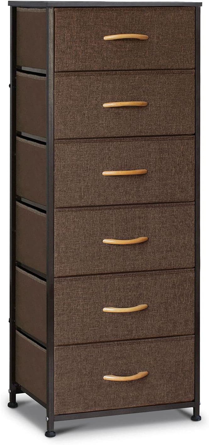 6 Drawer Fabric Dresser with Metal Frame Z3812