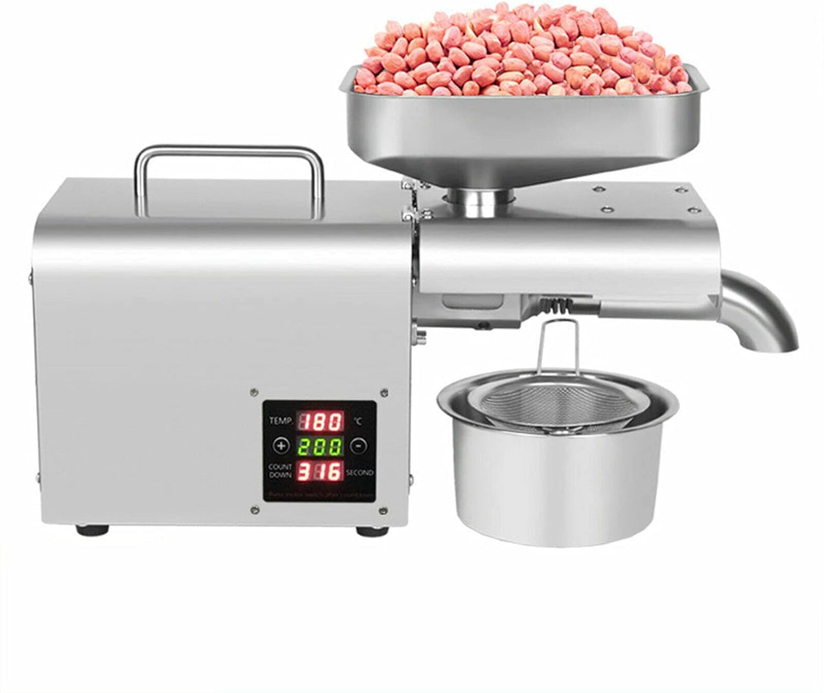 110V 610W Automatic Stainless Steel Oil Press Machine K634153