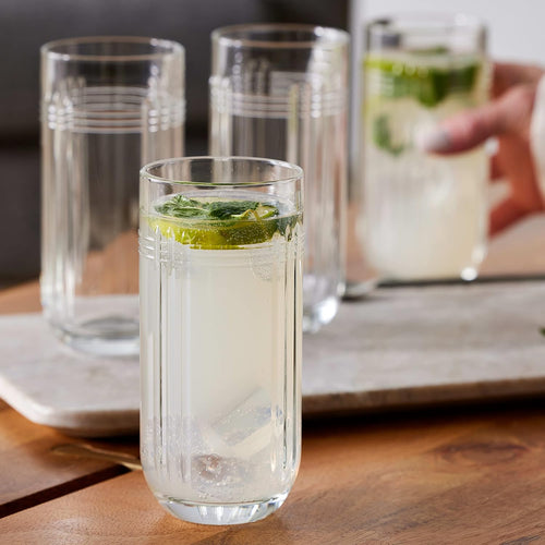 12 ounce Set of 4 Highball Drinking Glasses A4016