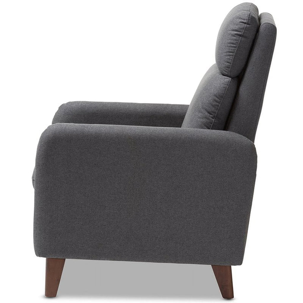 Gray and Walnut Recliner X42178