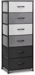 6 Drawer Fabric Dresser with Metal Frame Z3812