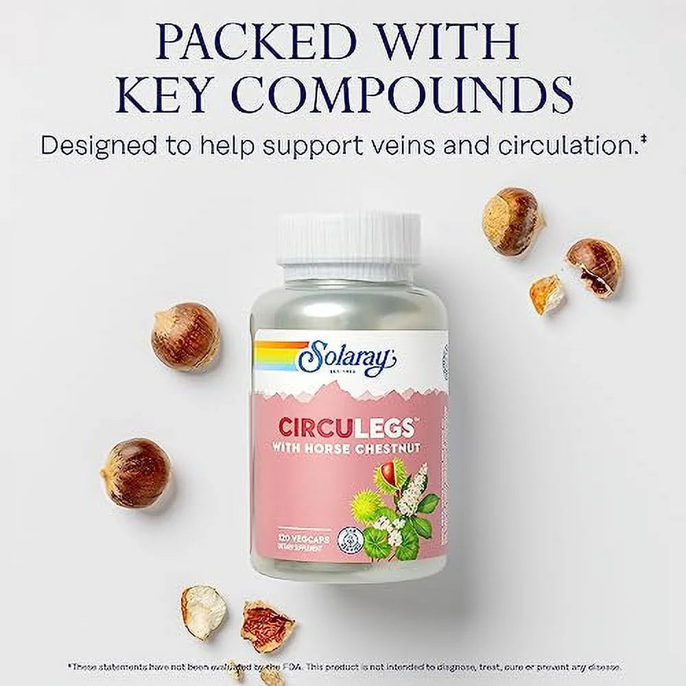 CircuLegs with Horse Chestnut Extract, Gotu Kola, Butcher's Broom, 120 VegCaps D7436