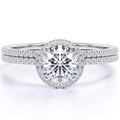 10k White Gold Bridal Wedding Ring Set X7129