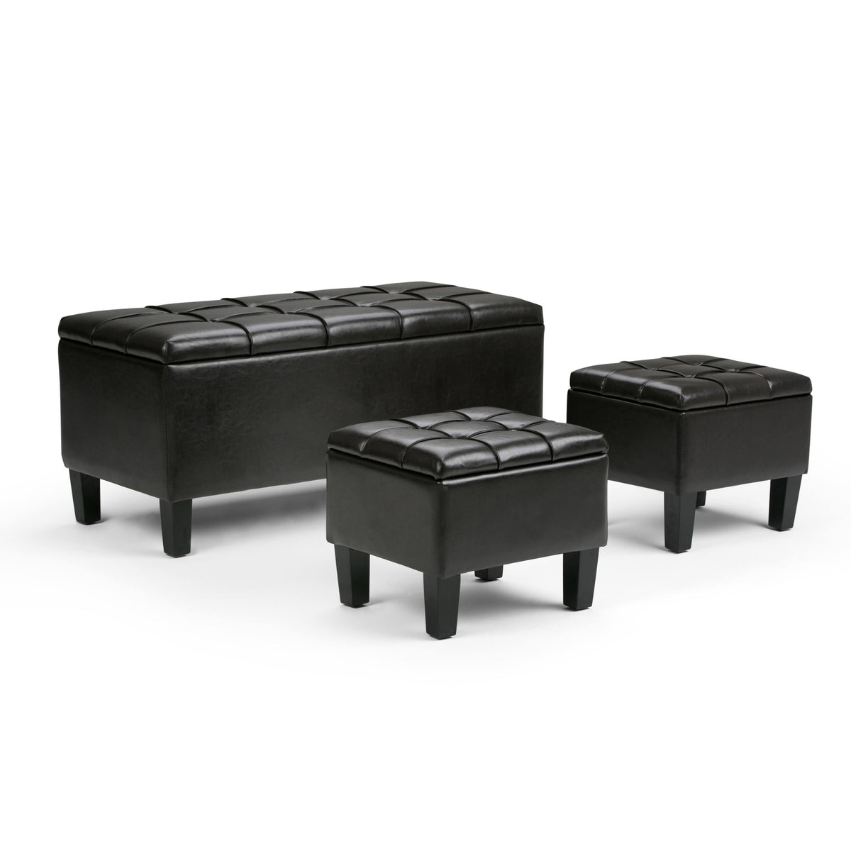 Natural Rectangle Storage Ottoman L903
