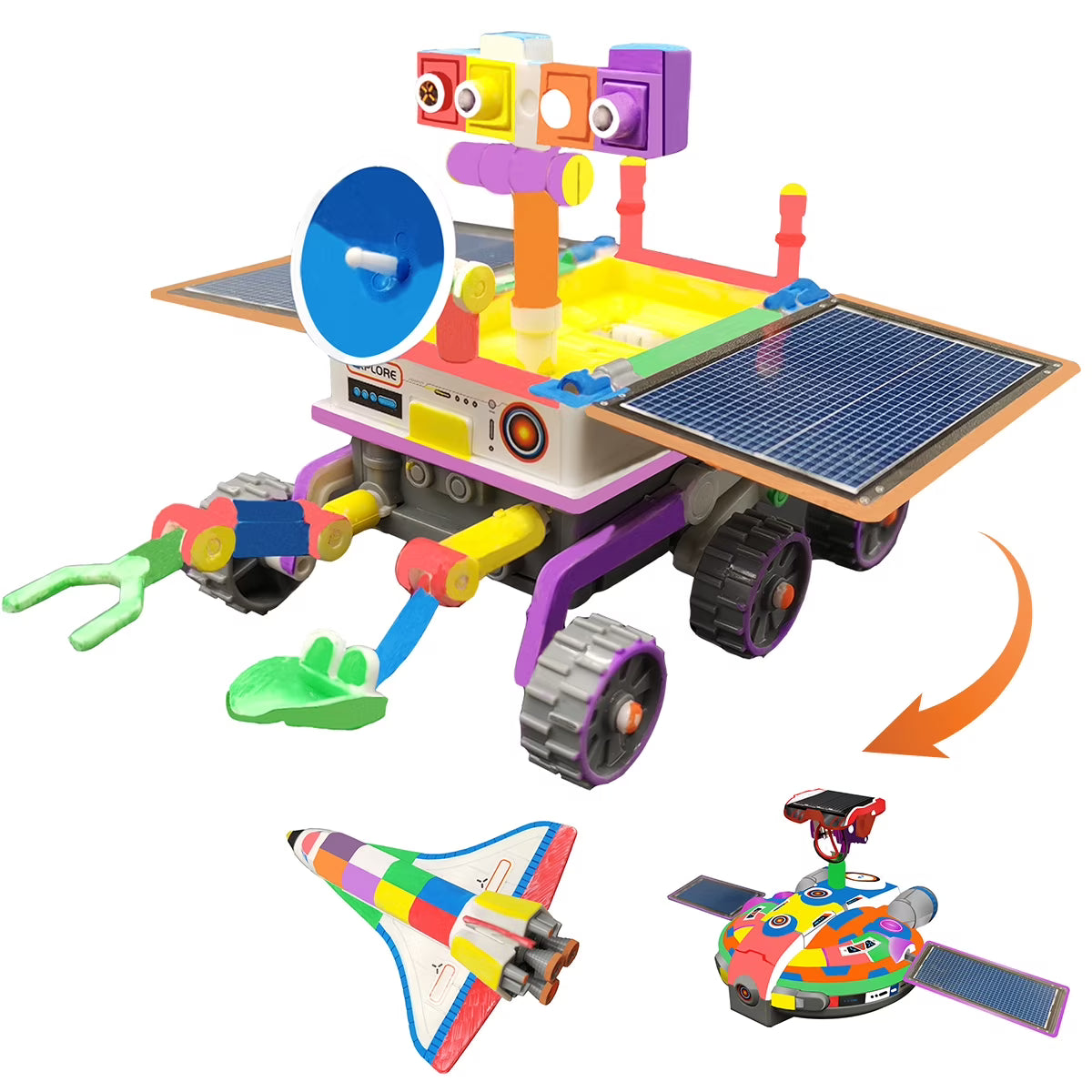Solar Robot Kit 3 In 1 Solar Powered DIY Science Educational Toy Y8660