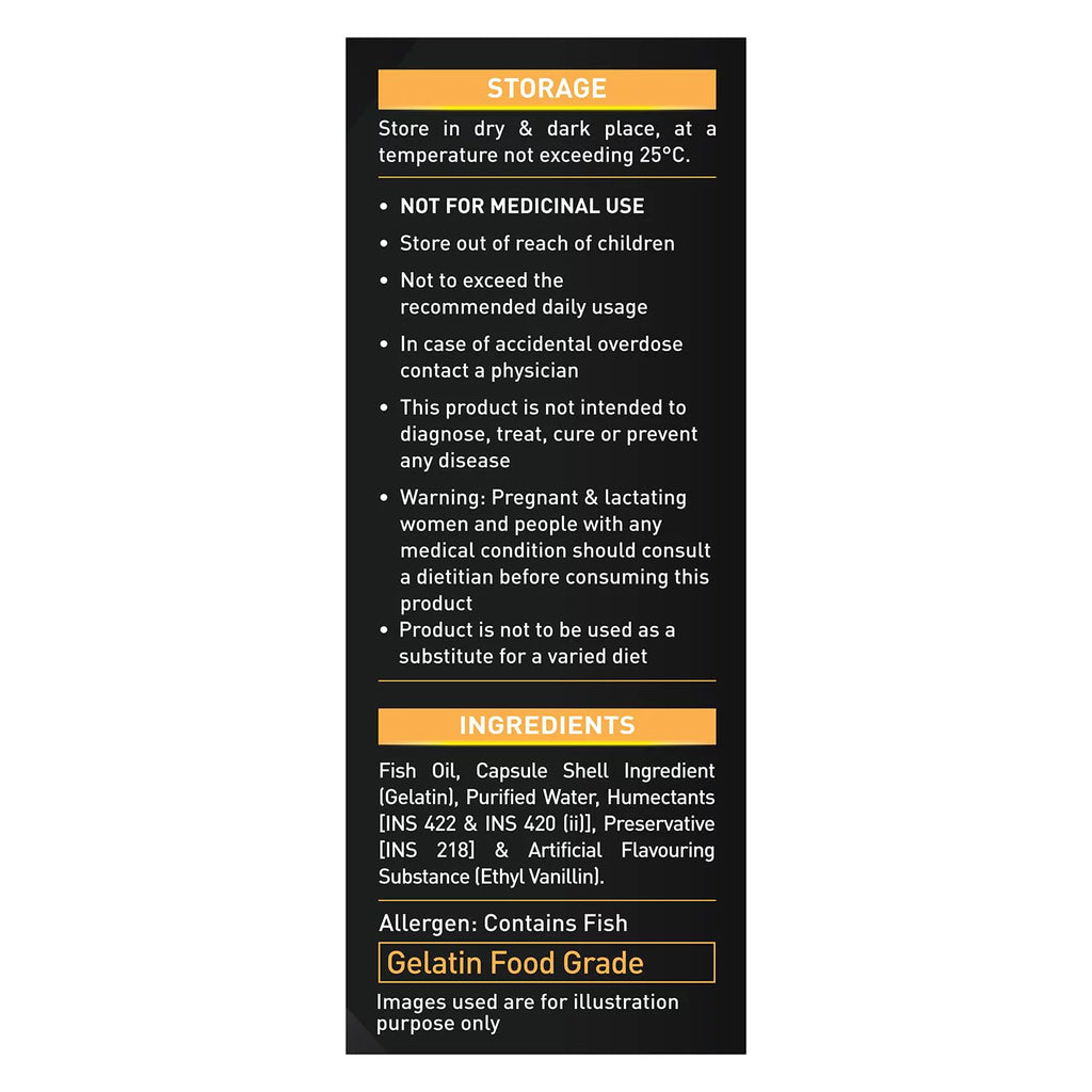Omega 3 Fish Oil 1250Mg 60 Capsules Triple Strength L394210