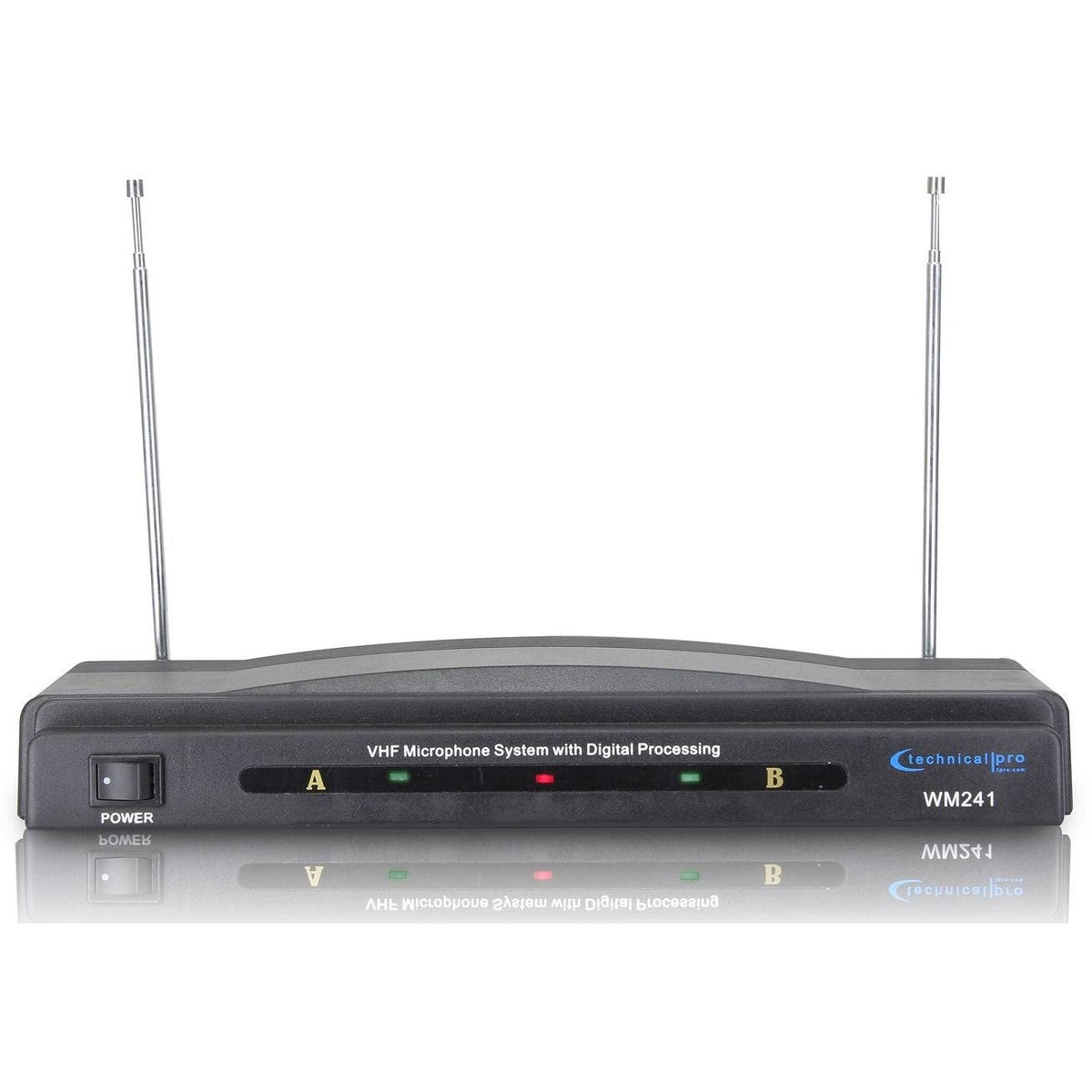 Dual Wireless Microphone System VHF High Band Microphone Set, 2 Mics, 2 Lapel Mic, Black N994