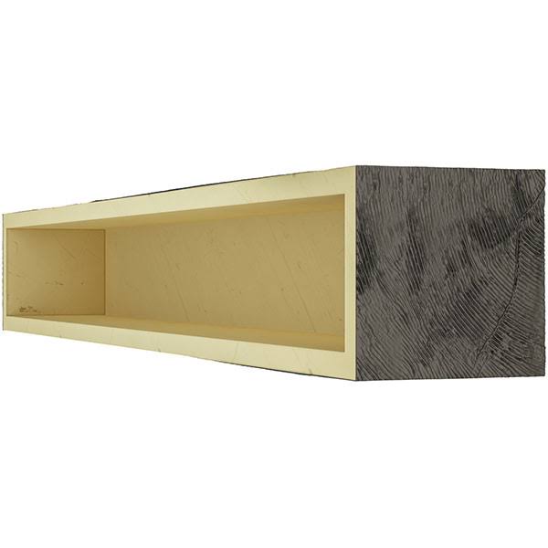 Rough Sawn Faux Wood Fireplace Mantel, Burnished Cedar V690