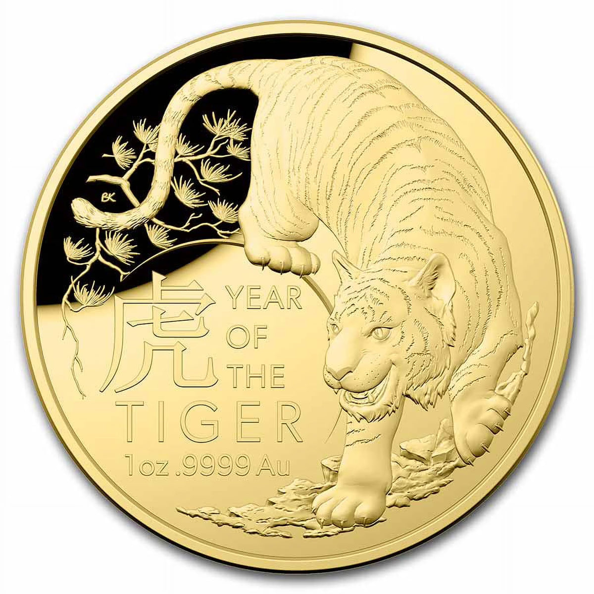 1 oz Gold $100 Lunar Year of the Tiger Domed Proof Coin Y448728