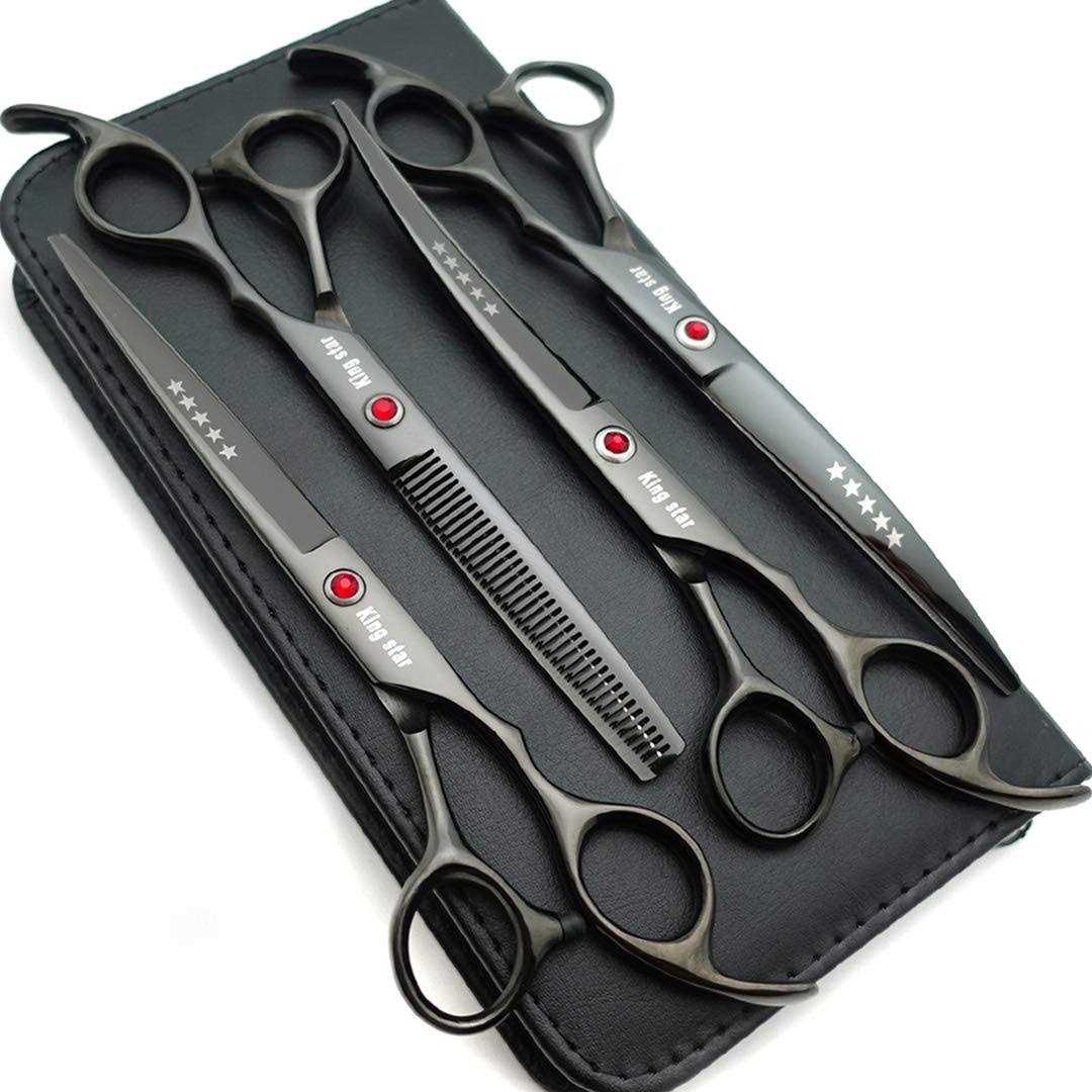 7.0in Titanium 4pcs Dog Grooming Scissors Set H4141