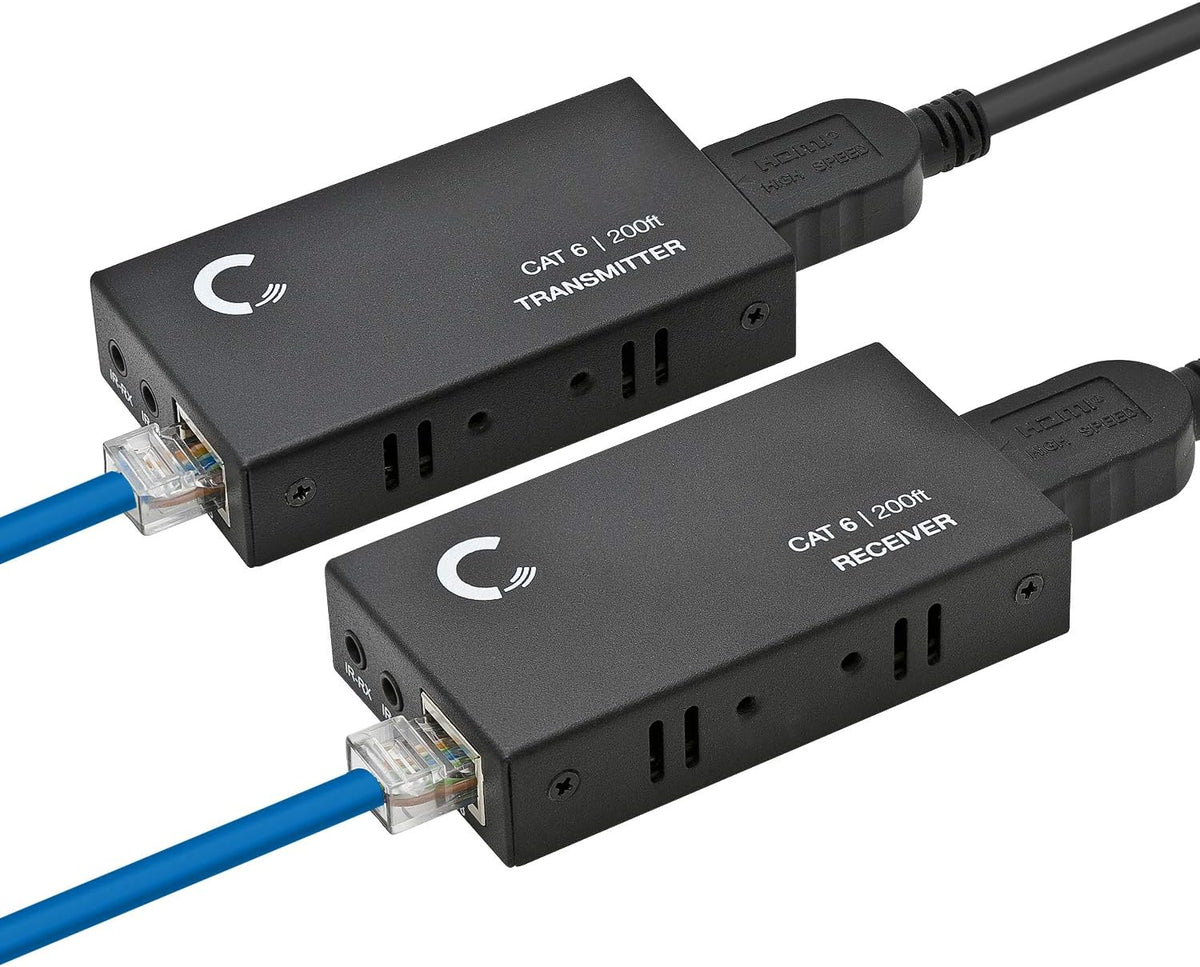 HDMI Extender Over Cat5e Cat6 Cat7 Ethernet Cable Up to 330 Feet 1080p 3D B155473